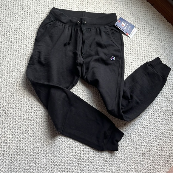 Champion  power blend joggers  Black Sweatpants  elastic drawstring waist Size S - Picture 6 of 16